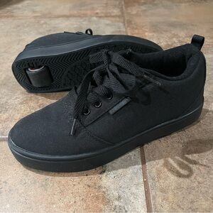 Heelys Mens 7 Women’s 8 Black Canvas Skate Pro 20 Wheels Sneakers‎ Shoes Punk
